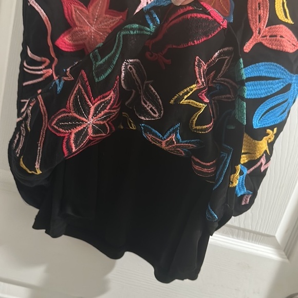 NWOT Andree by Unit Gorgeous Bright Embroidery Cotton/Linen Pullover Dress - Picture 6 of 7